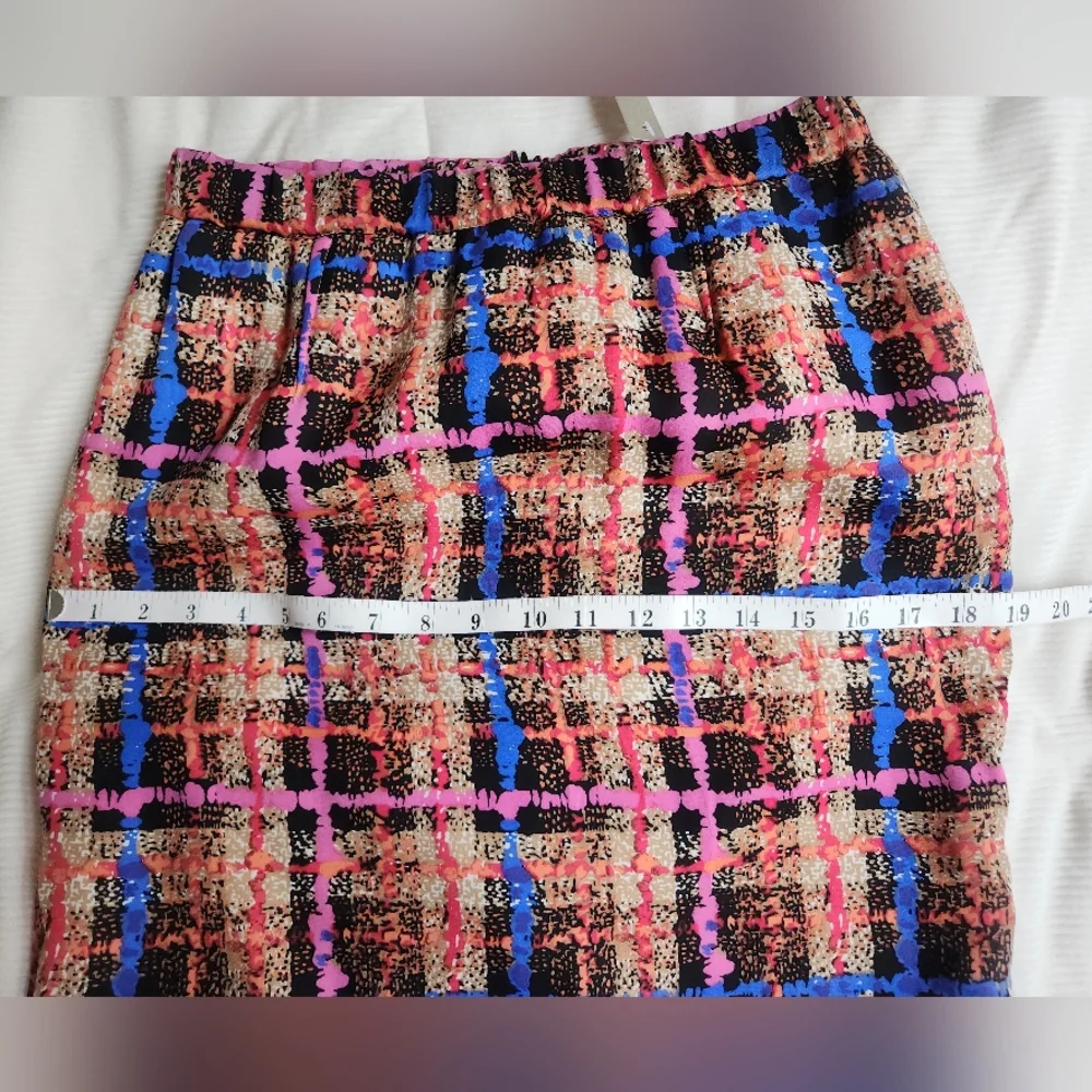 Jcrew Silk Pencil Skirt Multicolor Sz 4 Nwt Retail $240